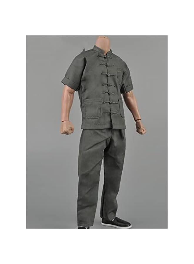 1/6 Scale Figure Doll Clothes, Suit, Shirt+Coat+Pants+Shoes Outfit Costume for 12 inch Male Action Figure Phicen/TBLeague CM204A(Kongfu Suit)  - Image 2