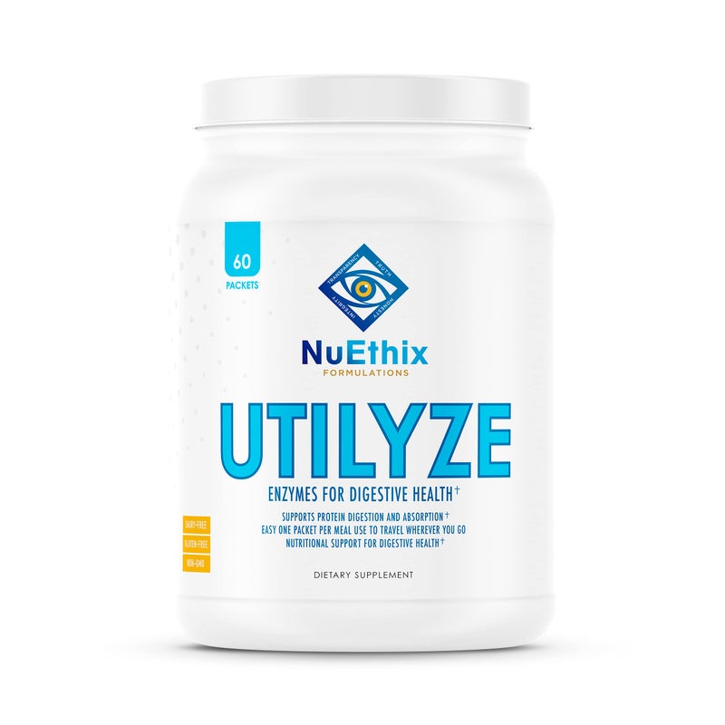 NuEthix Formulations NuEthix Formulations Utilyze Enzymes for Digestive Wellness Dietary Supplement for Nutrient Absorption 60 Travel Packets 