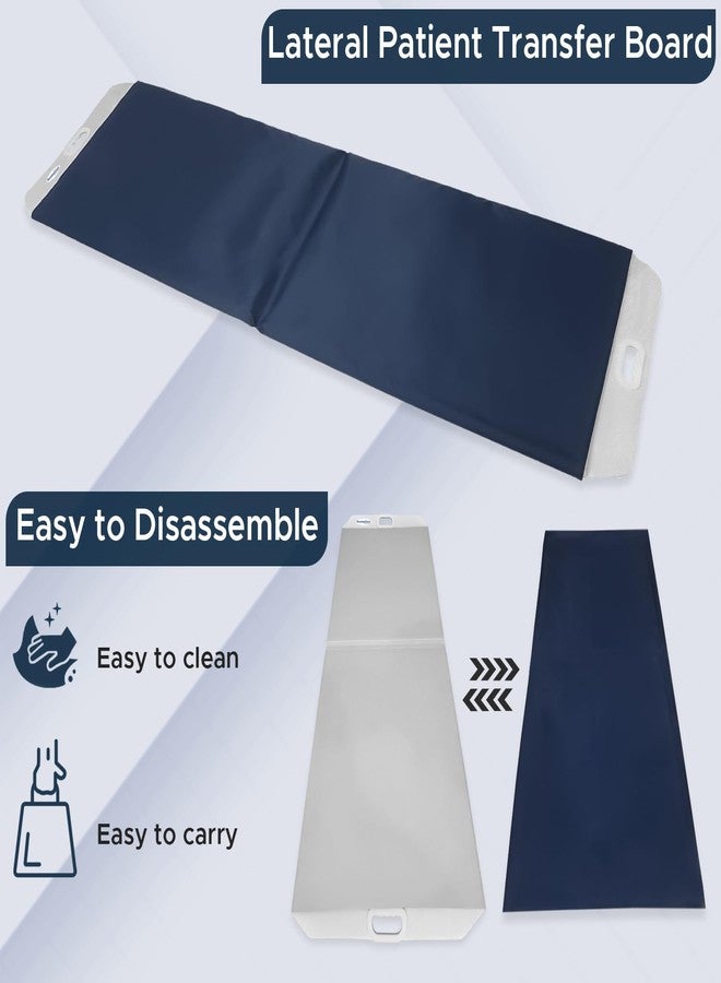 KosmoCare Lateral Patient Transfer Sheet| Slide Sheet for Patient Shifting & Repositioning| 170 x 50 cm| Washable Nylon with Reinforced Handles| Elderly, Disabled, Bedridden| 160Kg Load Capacity| Blue - Image 5
