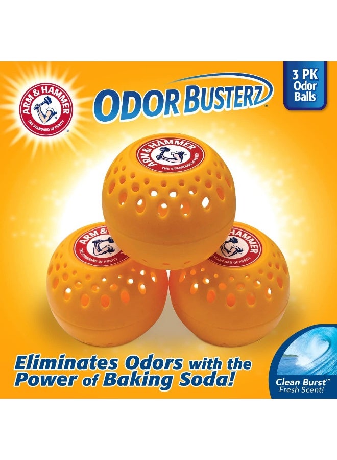 Arm & Hammer كرات أرم & هامر 48127 لإزالة الروائح، 3 عبوة، برتقالي - Image 3