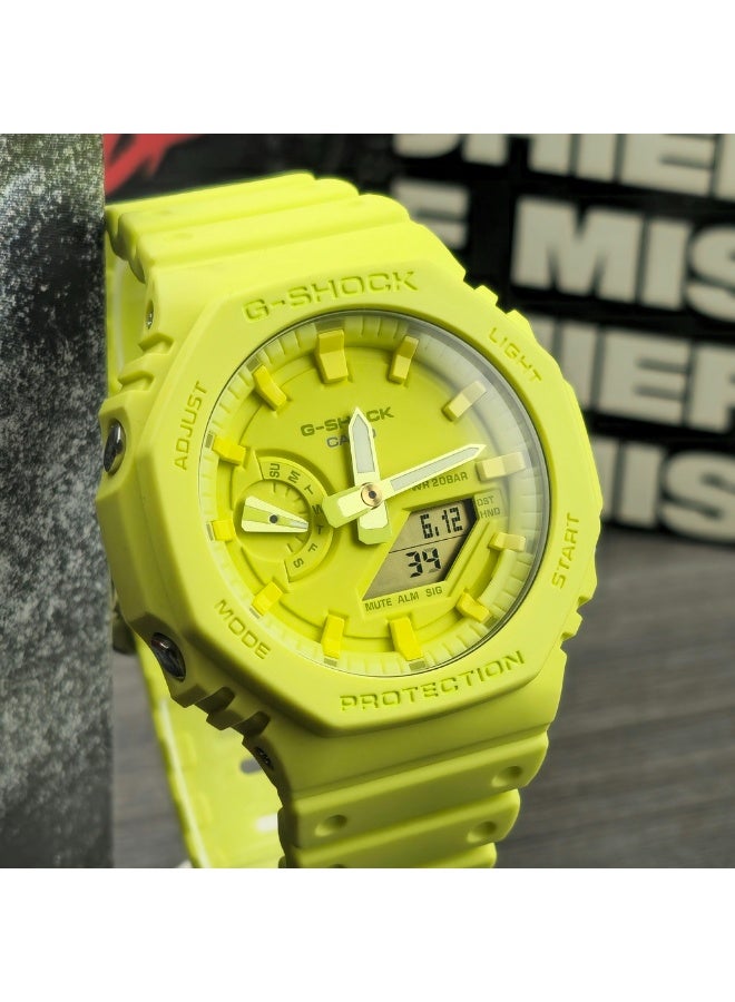 G-SHOCK Casio G-Shock GA2100-9A9 Analog Digital Yellow Watch - Image 4