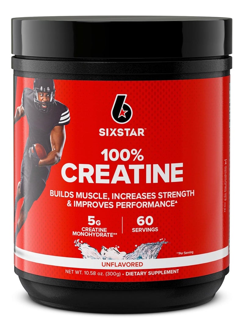 SIX STAR Six Star Pro Nutrition 100% Creatine Powder - 5G Ultra Pure Creatine - 60 Servings - Unflavored