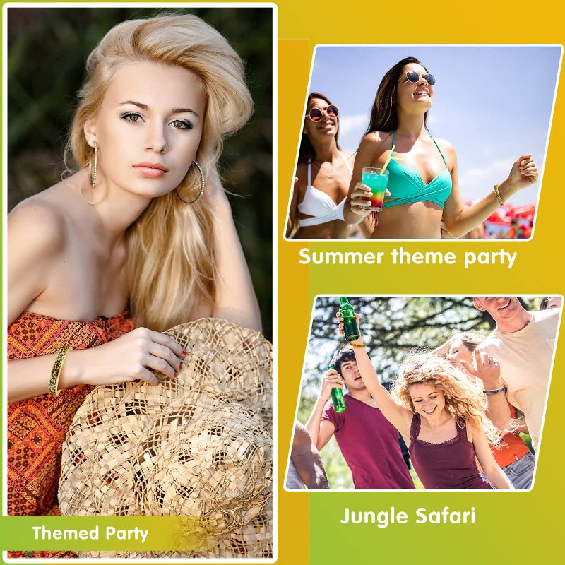 Skylety 36 Piece Animal Print Rubber Bracelets Safari Silicone Bracelets Animal Theme Rubber Bracelet Waterproof Wristband for Jungle Birthday Party Favors Goody Bag Supply Classroom Prize - Image 3