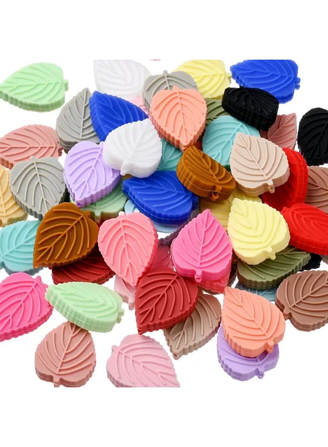 Style 5 Silicone Leaf Beads For Jewelry Making DIY Crafts Keychains - Image 3