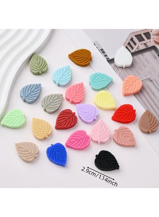 Style 5 Silicone Leaf Beads For Jewelry Making DIY Crafts Keychains - Image 5