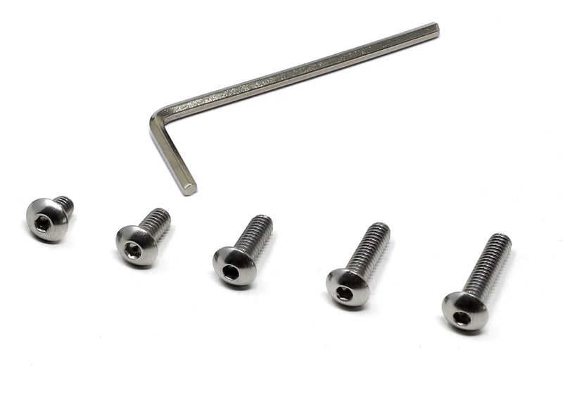 iexcell 100 Pcs #8-32 x 1/4", 3/8", 1/2", 5/8", 3/4" Stainless Steel 304 Hex Socket Button Head Cap Screws Bolts Assortment Kit - Image 3