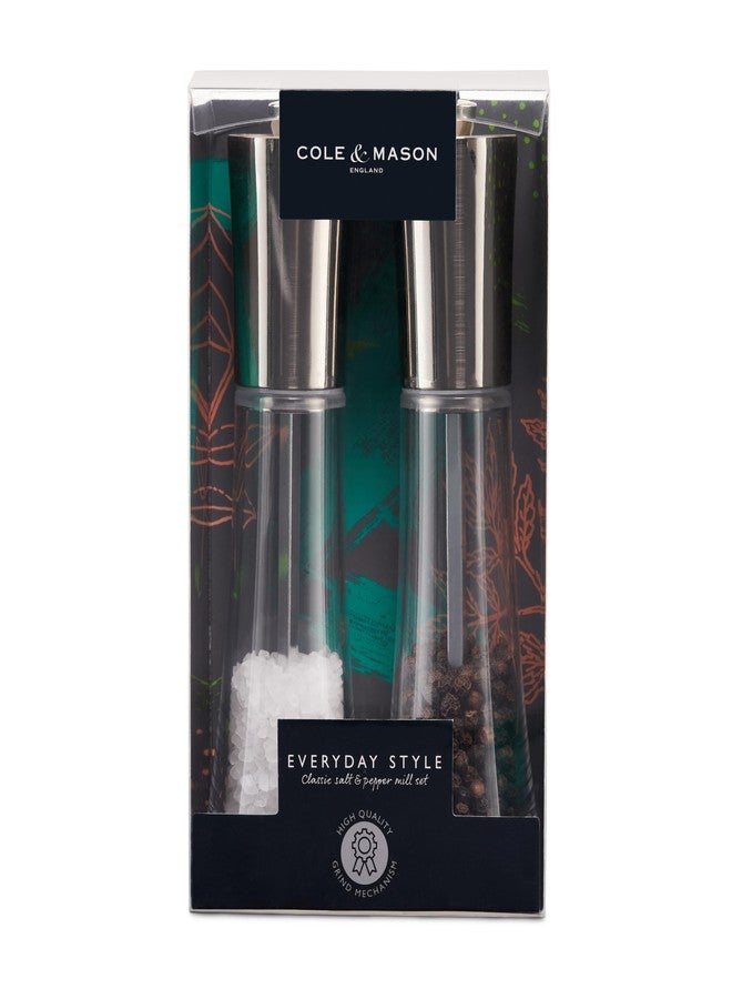 Cole & Mason Everyday Style Salt & Pepper Mill Gift Set - Salt & Pepper Shakers - Everyday Kitchen Tool & Home Essentials - Acrylic & Stainless Steel Shaker Set - Image 1