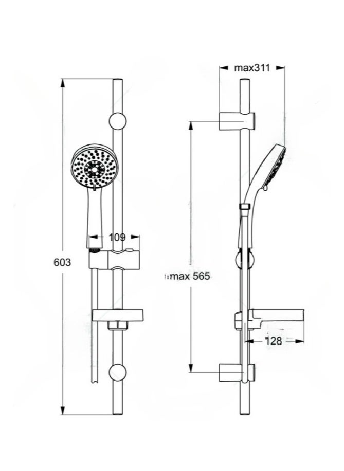 Ideal Standard - Ideal Standard Ruler Aqua 1 System 6045 Nickel - Image 1