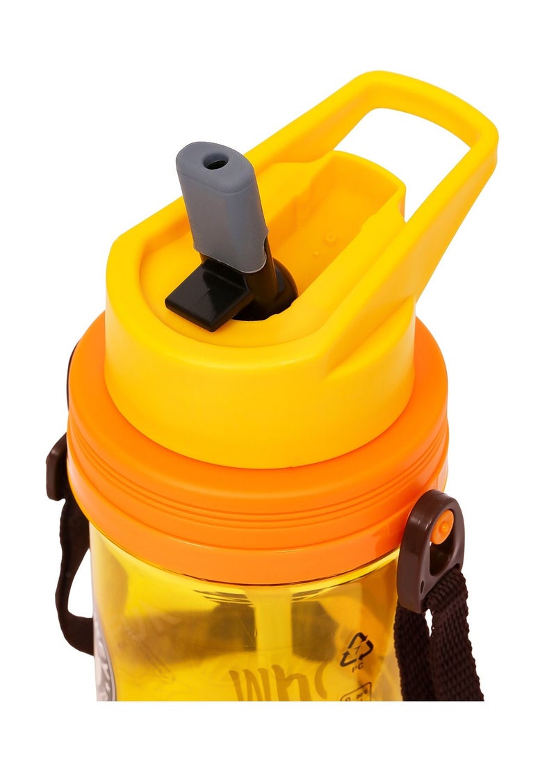 Eazy Kids Water Bottle 500ml With Straw - Yellow  - Image 4
