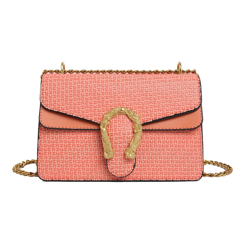 2025 Spring New Fashionable Casual Snake Shoulder Crossbody Bag Women'S Chain Bag Retro Small Square Bag - Image 1