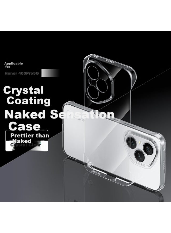 Stryfer Transparent Ultra-thin Half-pack High-end Simple Style Hard Shell Case For Honor 400 Pro Phone Shell Honor 400 Pro No-border Protection Case Naked Machine Feel Men And Women Models - Transpare