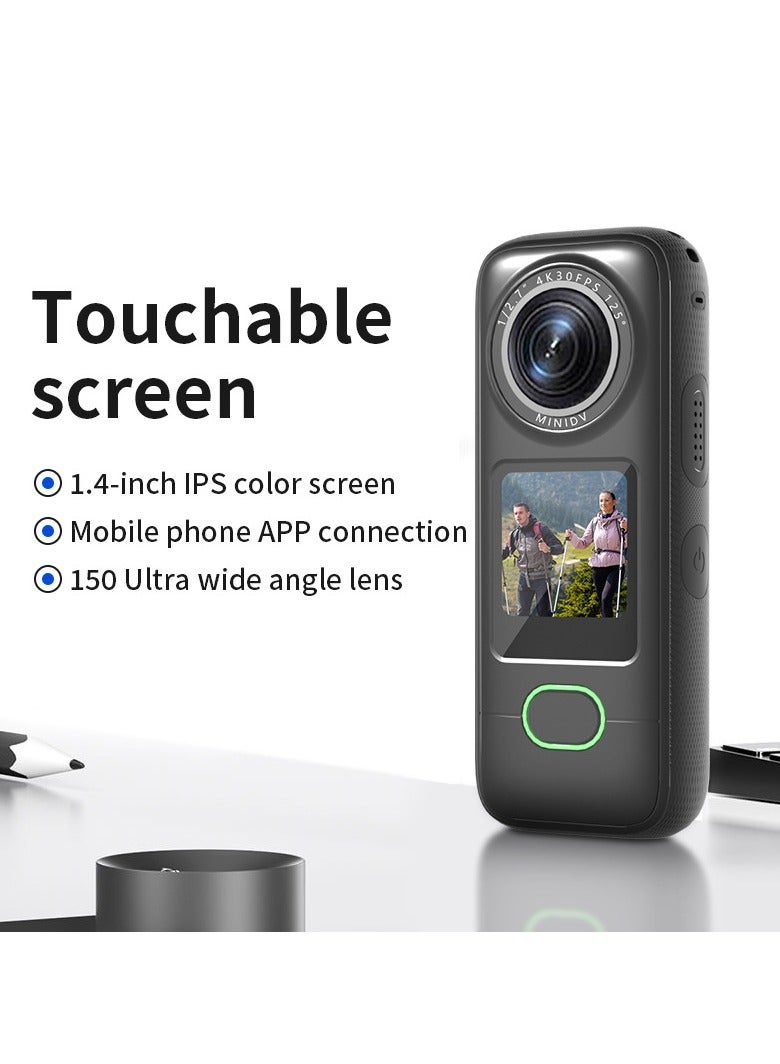 4K Ultra HD Action Camera with 1.4" Touch Screen, 150° Wide Angle Lens, IPX6 Waterproof Sports Cam, WiFi Sharing, Long Battery Life, Time-Lapse & Slow Motion Modes - Image 1