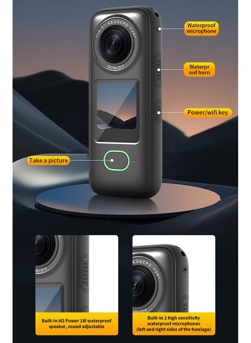 4K Ultra HD Action Camera with 1.4" Touch Screen, 150° Wide Angle Lens, IPX6 Waterproof Sports Cam, WiFi Sharing, Long Battery Life, Time-Lapse & Slow Motion Modes - Image 5