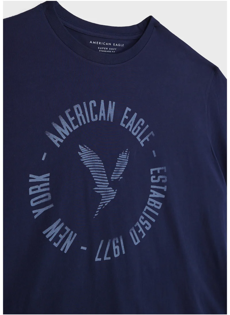 American Eagle Logo Crew Neck T-Shirt