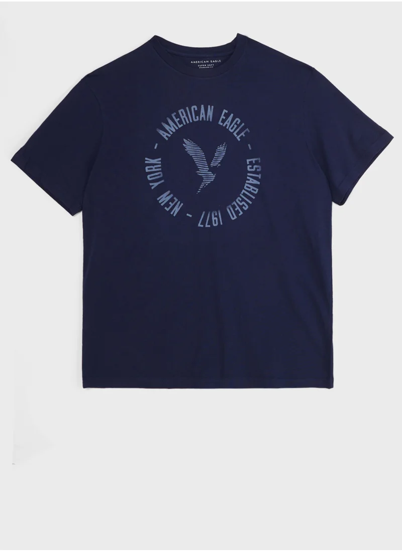 American Eagle Logo Crew Neck T-Shirt