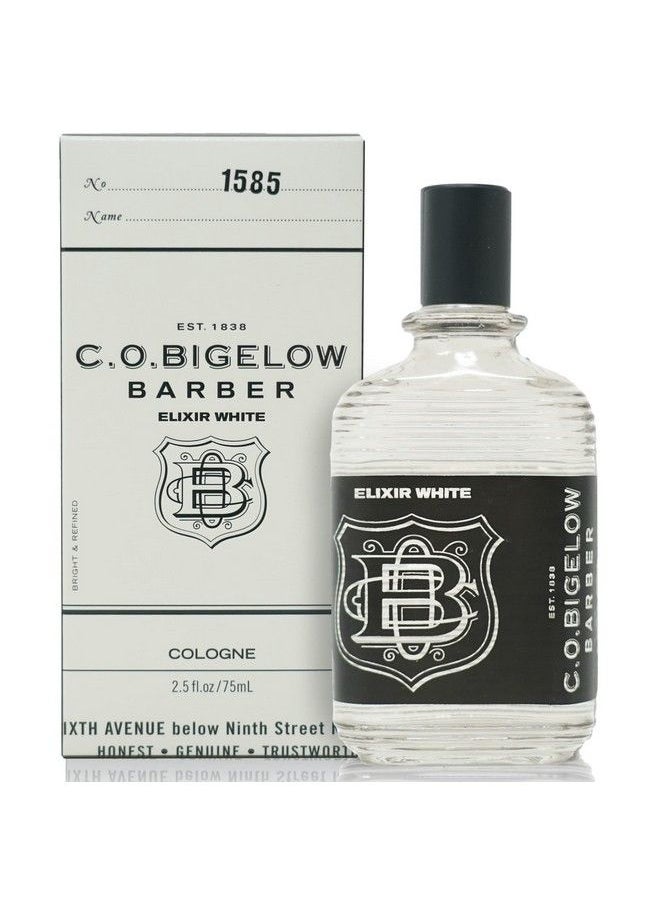 C. O. Bigelow C.O. Bigelow Elixir White Cologne No. 1585 2.5 Fl Oz Cologne For Men Modern Fresh Refined Clean Citrus & Peppery Wood Long Lasting Mens Cologne  - Image 1