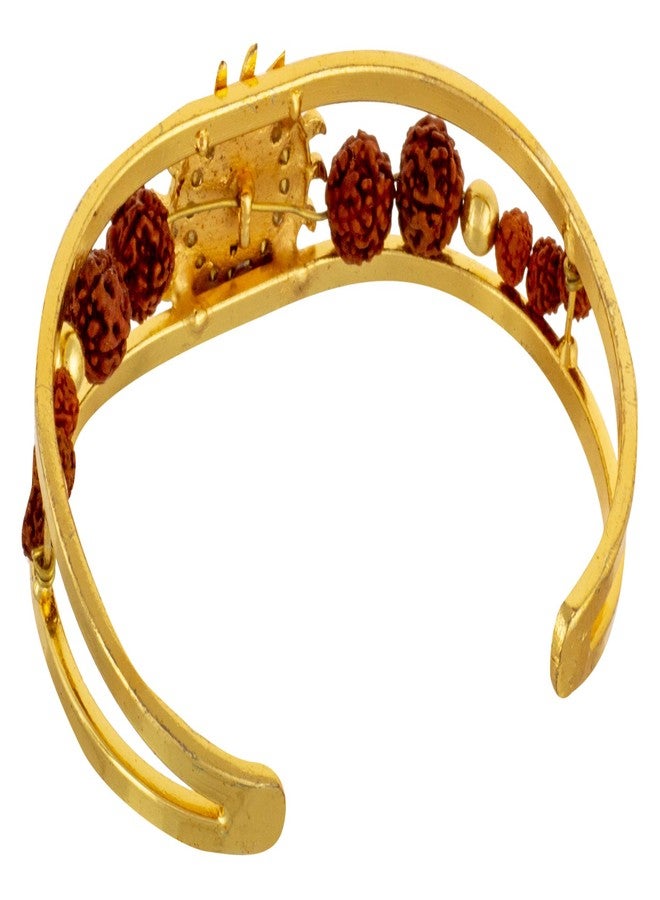 SoilMade Om Rudraksha Kada, Oval Shape, Wood And Brass Made, Size Aprox 6cm and 60g, Pack of 1 Kada in Box - Image 3