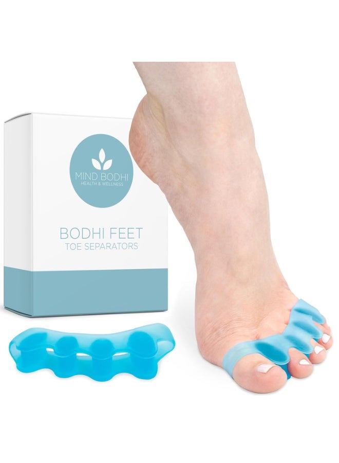 MIND BODHI HEALTH & WELLNESS Mind Bodhi Toe Separators: Correcting Bunions and Restoring Toes to Their Original Shape (For Men and Women, Toe Spacers, Bunion Corrector) - Blue - Image 1