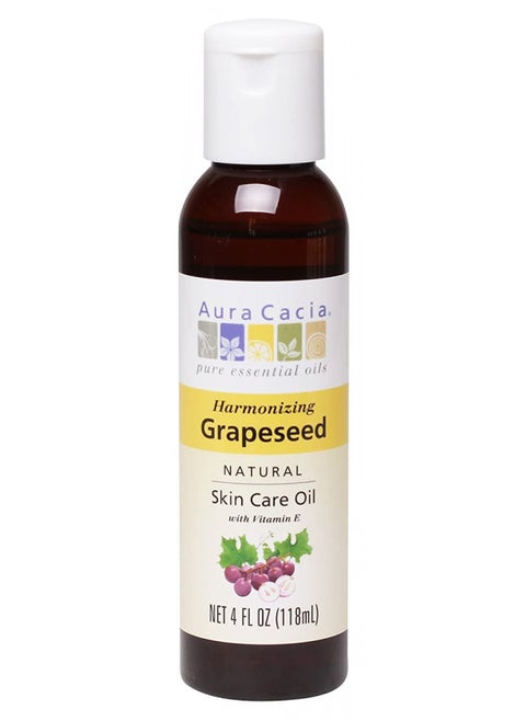 Aura Cacia Grapeseed Skin Care Oil | GC/MS Tested for Purity | 118ml (4 fl. oz.)