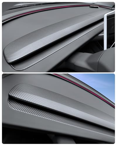 TZYSZDB Dashbooard Cover 4pcs ABS Dashboard Panel Trim Cover Compatible with Tesla Model Y Juniper 2025 2026 (Matte Carbon Fiber Pattern) - Image 5
