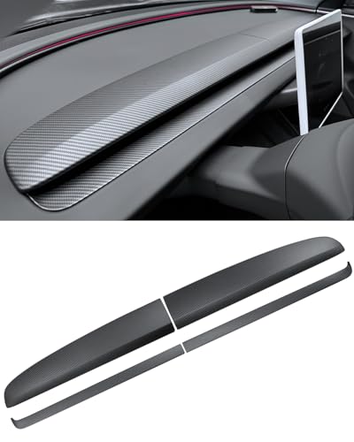 TZYSZDB Dashbooard Cover 4pcs ABS Dashboard Panel Trim Cover Compatible with Tesla Model Y Juniper 2025 2026 (Matte Carbon Fiber Pattern) - Image 1
