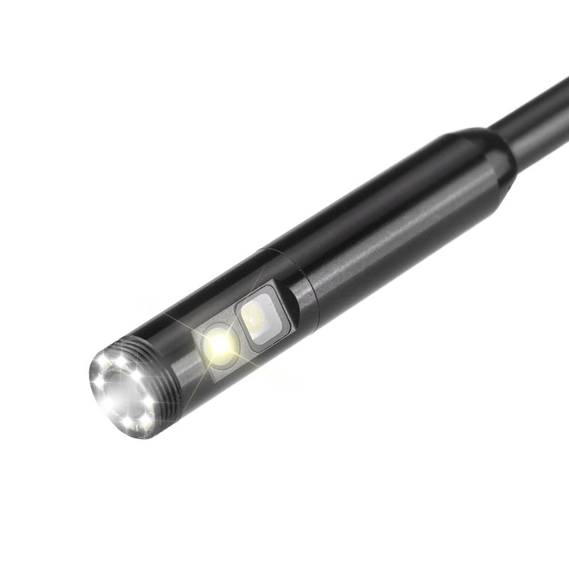 Industrial 1080P Sewer Inspection Camera Dual Lens with 8 LED Lights Endoscope Pipe Camera 4.3" HD IPS Screen Real-time Monitor 6.5ft Semi-rigid Cable Comes with 32GB TF Card 8mm*70°*5m Dual Lens 8mm - Image 4