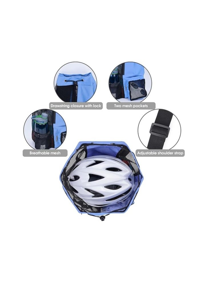 Generic Mesh Drawstring Swim Bag With Dry-wet Separation, Wet Pocket for Swimming Pool, Beach, Sports - Gear Cinch Backpack for Wrestling - Image 4