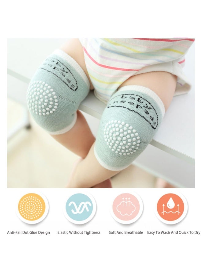 insular 5 Pairs Baby Knee Pad for Crawling, Infant Kneepads,Elastic Leg Warmers, Anti-Slip Leg Protector for Toddler - Image 2