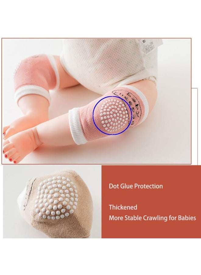 insular 5 Pairs Baby Knee Pad for Crawling, Infant Kneepads,Elastic Leg Warmers, Anti-Slip Leg Protector for Toddler - Image 3