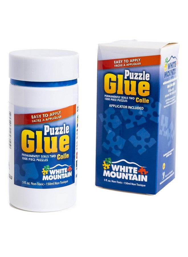 WHITE MOUNTAIN White Mountain Puzzle Glue with Applicator, 5 oz Bottle for 2000 Piece Puzzle  - Image 2