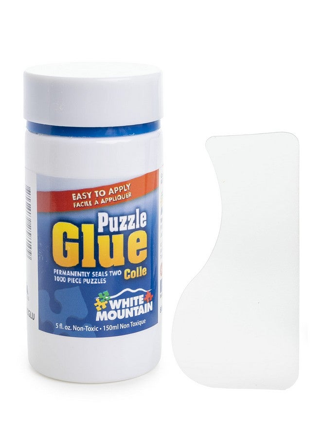 WHITE MOUNTAIN White Mountain Puzzle Glue with Applicator, 5 oz Bottle for 2000 Piece Puzzle  - Image 1