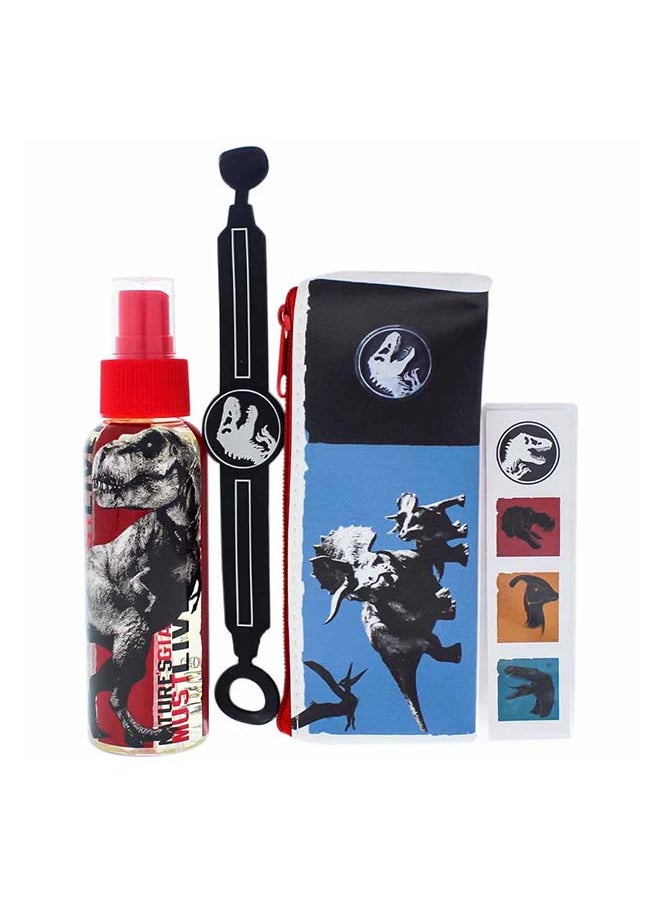 Air Val - Jurassic World Set Body Spray Eau Frache 100Ml, Bracelet, Stickers Autocollants, Trousse Case - Image 1