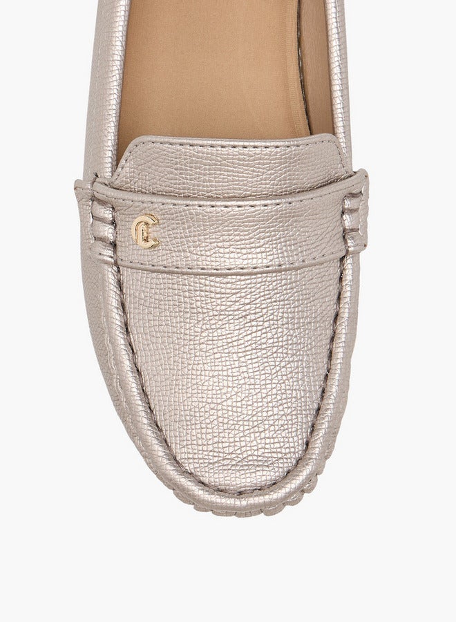 Le Confort Women Textured Slip-On Loafers with Wedge Heels - Image 4