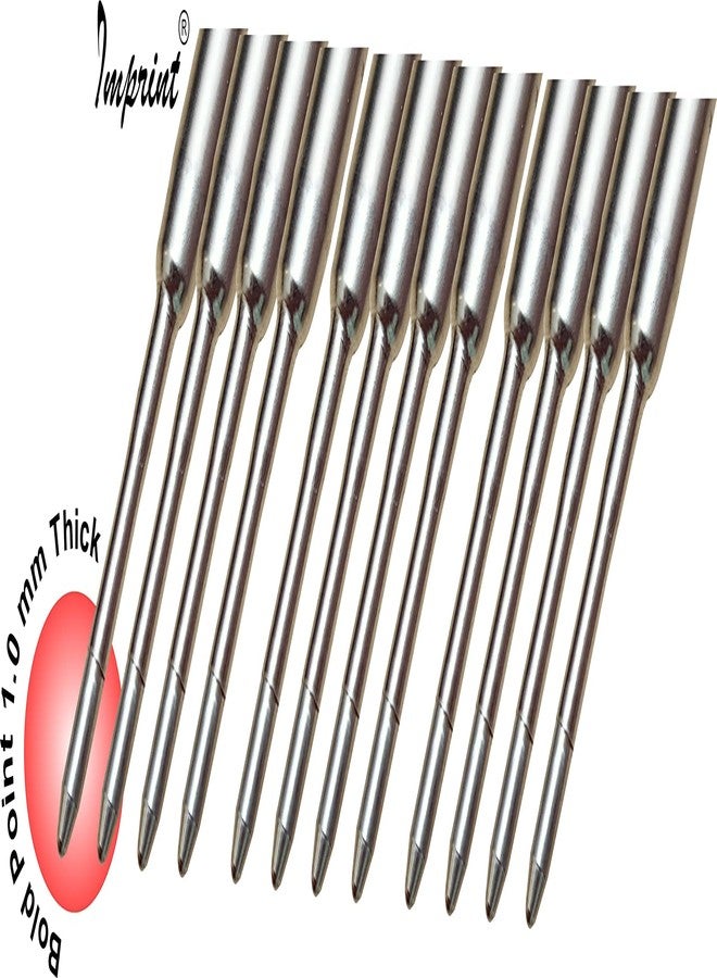 إمبرينت عبوات إعادة تعبئة أقلام حبر جاف IMPRINT حمراء، عبوة من 10 قطع، رأس عريض 1 مم، حبر سلس التدفق - Image 2