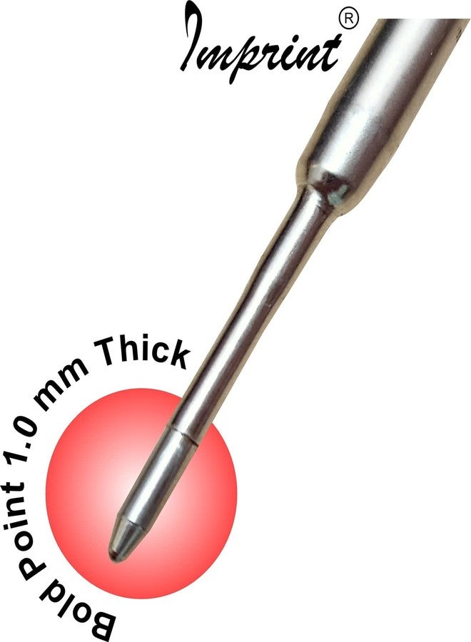 إمبرينت عبوات إعادة تعبئة أقلام حبر جاف IMPRINT حمراء، عبوة من 10 قطع، رأس عريض 1 مم، حبر سلس التدفق - Image 3