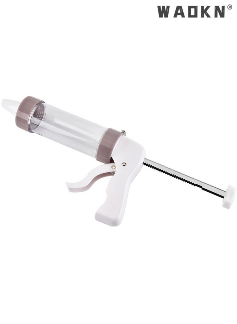 دبليو أيه أو كي أن طقم صانع ملفات تعريف الارتباط مع 13 قالب قرص و 6 فوهات لصنع ملفات تعريف الارتباط والديكور ، مسدس ضغط ملفات تعريف الارتباط الفاخر Spritz ، صانع ملفات تعريف الارتباط ، لصانع البسكويت DIY ، لوازم تزيين ا - Image 3