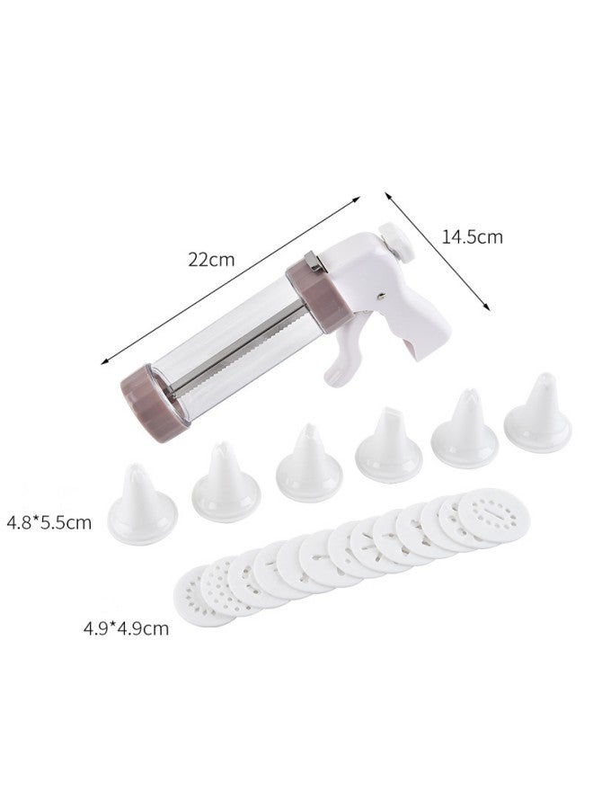 دبليو أيه أو كي أن طقم صانع ملفات تعريف الارتباط مع 13 قالب قرص و 6 فوهات لصنع ملفات تعريف الارتباط والديكور ، مسدس ضغط ملفات تعريف الارتباط الفاخر Spritz ، صانع ملفات تعريف الارتباط ، لصانع البسكويت DIY ، لوازم تزيين ا - Image 4