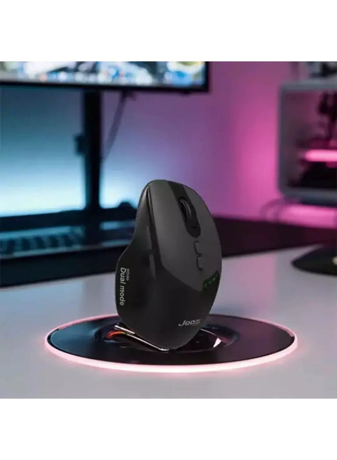 جي ديل ماوس لاسلكي WD155 بتردد 2.4 جيجاهرتز، قابل لإعادة الشحن بتقنية البلوتوث - مستشعر بصري 2000 نقطة في البوصة - 7 أزرار مع زرين جانبيين - Image 4
