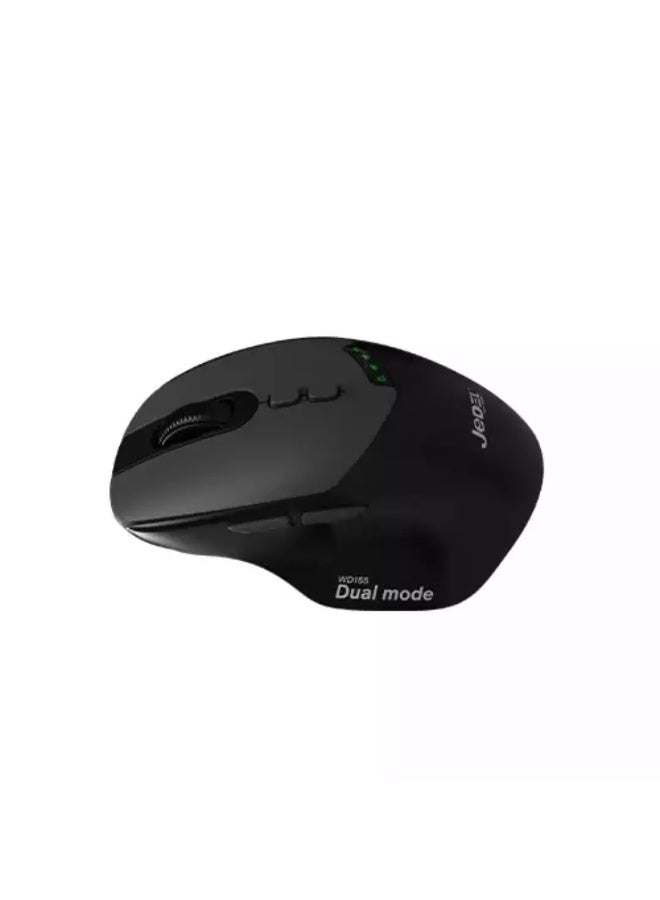 جي ديل ماوس لاسلكي WD155 بتردد 2.4 جيجاهرتز، قابل لإعادة الشحن بتقنية البلوتوث - مستشعر بصري 2000 نقطة في البوصة - 7 أزرار مع زرين جانبيين - Image 2