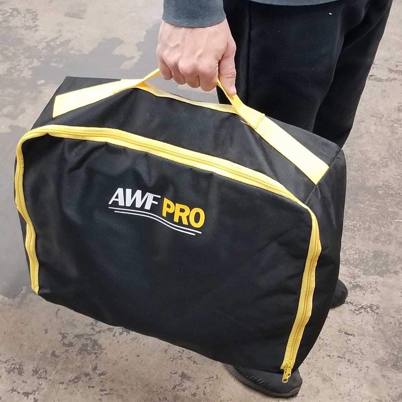 AWF PRO Store Portable Spill Kit, 35 Pieces. Perfect For Trucks, Cars and Homes. Packed in a Heavy Duty, Reusable Nylon Bag. Contains 25 Heavy Duty Sorbent Pads, 3 Sorbent Socks, 5 Disposal Bags, 1 Goggles & Gloves - Image 4
