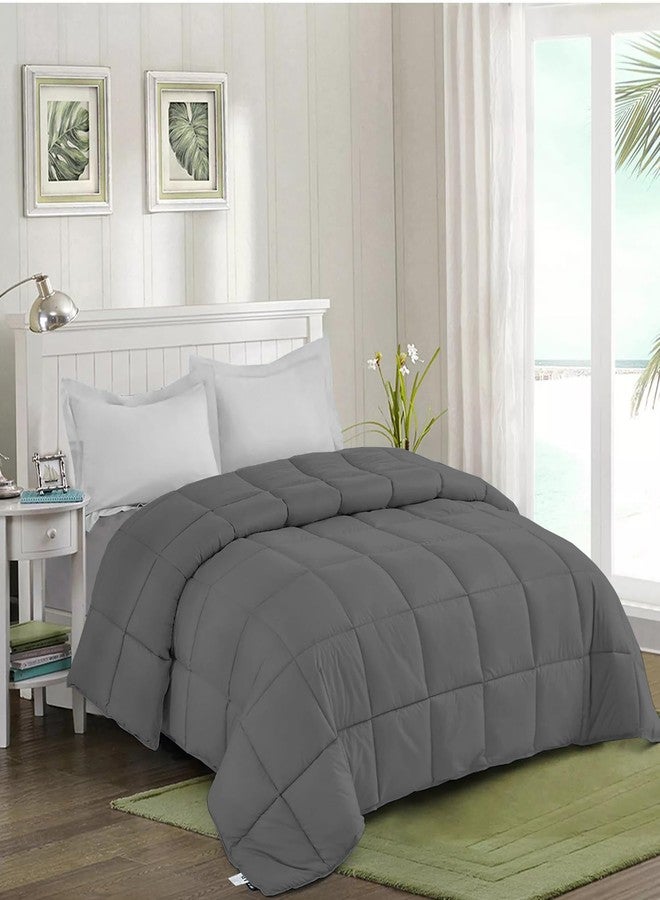 AYANSHI BEDDING Hotel Collection All Season 120 GSM Ac Comforter/Ac Blanket/Ac Duvet Double Bed Comforter (90" X 100" Inches) - Double Bed Comforter - Dark Grey Color - Image 2