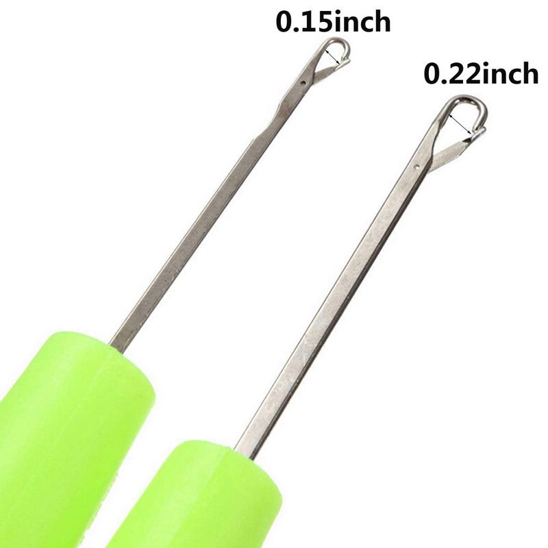 Gircss 2Pcs Latch Hook Tool, Latch Hook Crochet Needle for Micro Braids, Hair Extension, Feather and Carpet - Image 3