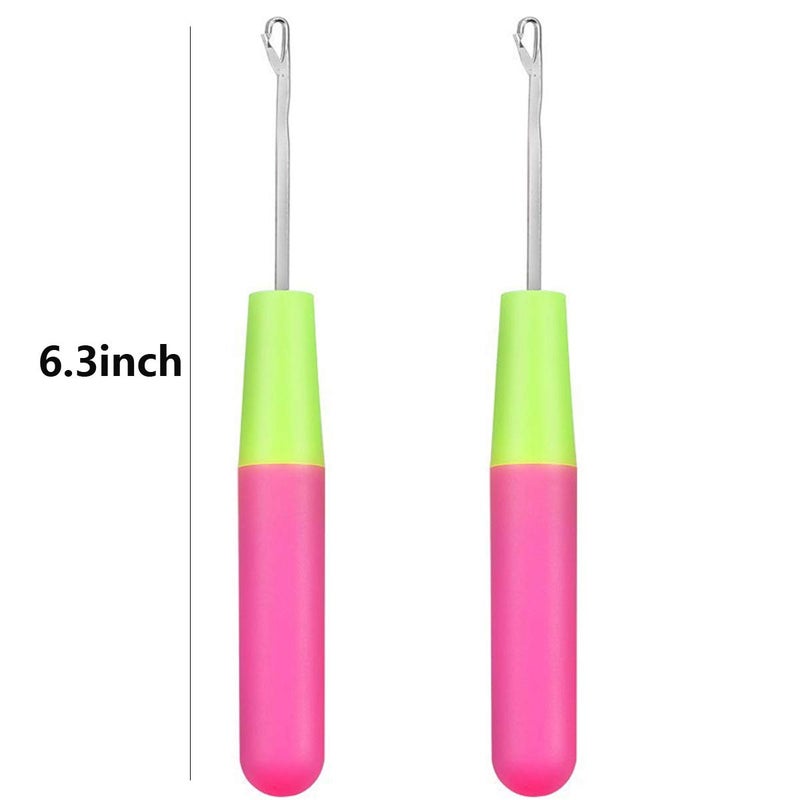 Gircss 2Pcs Latch Hook Tool, Latch Hook Crochet Needle for Micro Braids, Hair Extension, Feather and Carpet - Image 2