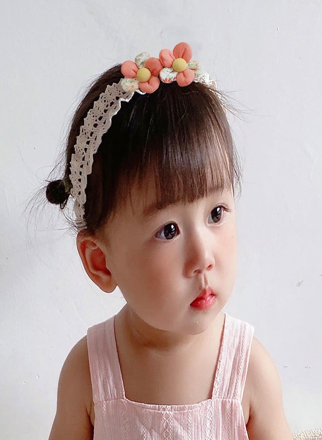 SYGA 3 Pcs Baby Girl Headband Soft Flower Bow Strechable Hairband Suitable For Newborns, Infants, Toddlers and Kids 0-3 Years(Color - 1019) - Image 2