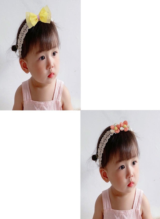 SYGA 3 Pcs Baby Girl Headband Soft Flower Bow Strechable Hairband Suitable For Newborns, Infants, Toddlers and Kids 0-3 Years(Color - 1019) - Image 5