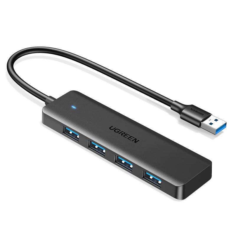 UGREEN USB 3.0 Hub, 4 Ports A Splitter Ultra-Slim Expander for Mouse, Keyboard, Flash Drive, U Disk, Printer Compatible With Laptop, Desktop PC, Xbox, PS5, Car System, and More