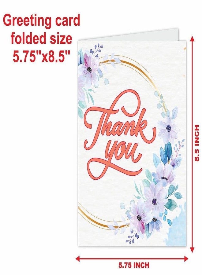 CVANU Thankyou Greeting Card Blank Notecard with Envelope (4pcs)(8.5x5.75inch)_C24 - Image 4