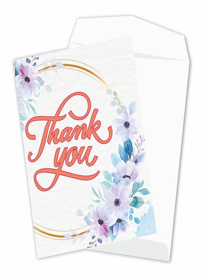 CVANU Thankyou Greeting Card Blank Notecard with Envelope (4pcs)(8.5x5.75inch)_C24 - Image 1