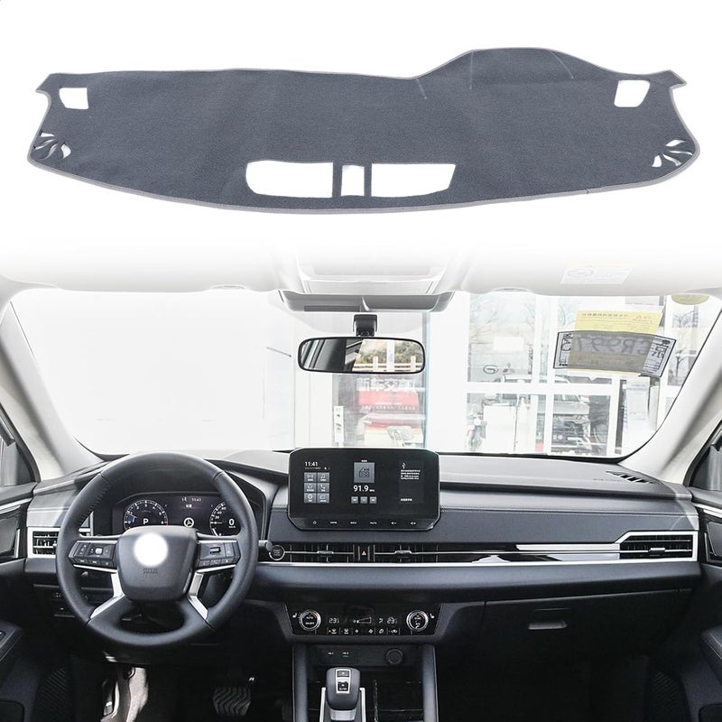 LLKUANG Dash Cover Mat Dashboard Mat Compatible with Mitsubishi Outlander 2023 2024 2025 2026,Polyester Car Dashboard Cover Sun Shade Pad,Anti-Slip Dash Board Pad Accessories - Image 1