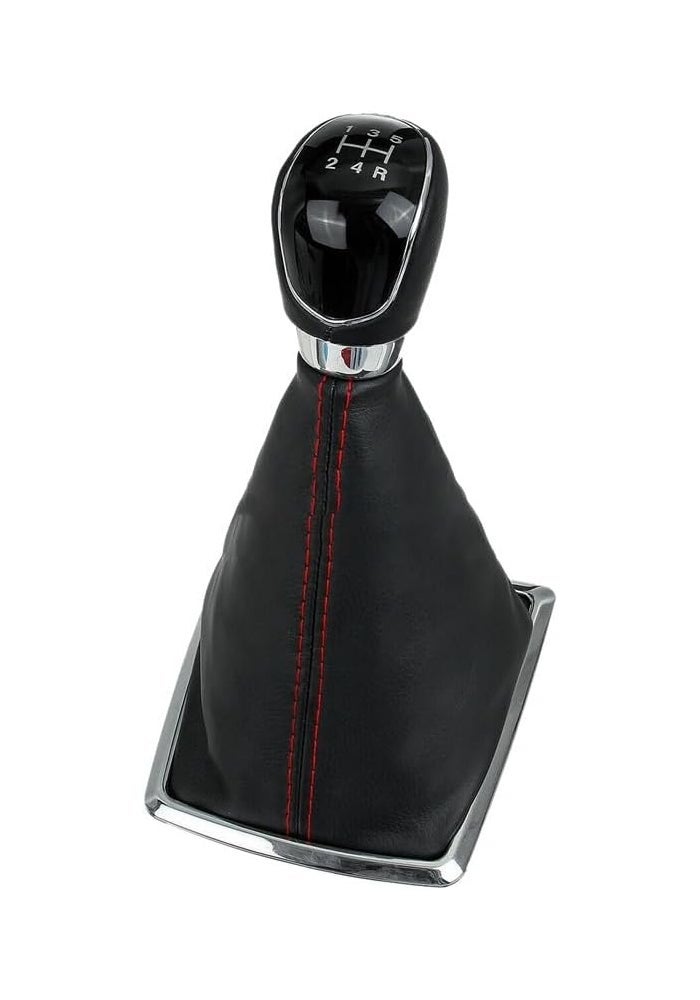 Yurefax 5 Speed Gear Stick Shift Knob with Dust Boot Cover - Image 5